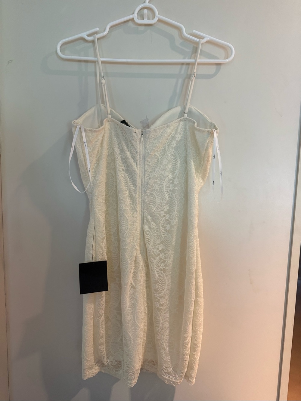 Lulu's Ivory Lace Bustier Mini Dress - Picture 3 of 3
